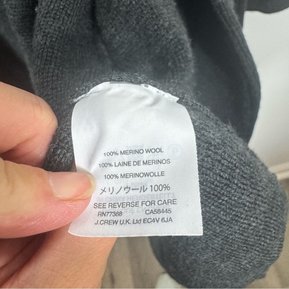 J. Crew Open-front Sweater Blazer Women’s Medium M Wool Dark Gray Cardigan Work - Picture 5 of 8